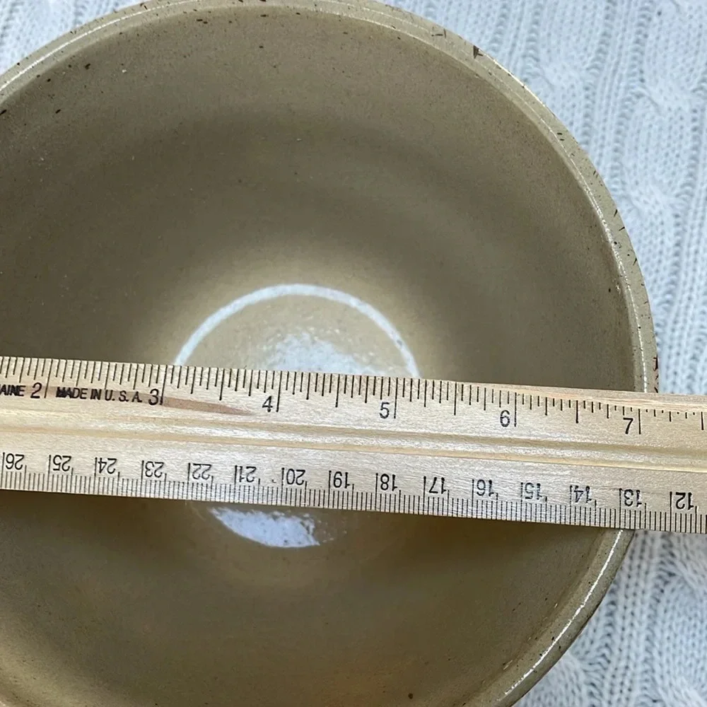 Vtg Roseville Pottery Splatter Mixing Bowl Ohio Retro Country Kitchen Baking